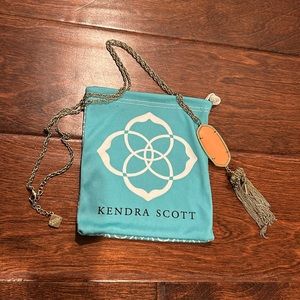 Kendra Scott Gold & Coral Rayne Tassel Necklace